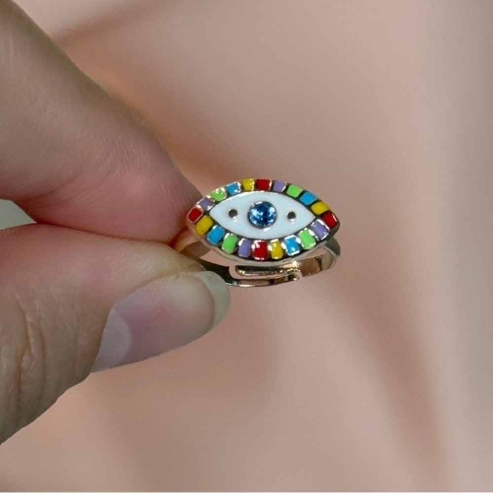 💕 Colorful Evil Eye Ring